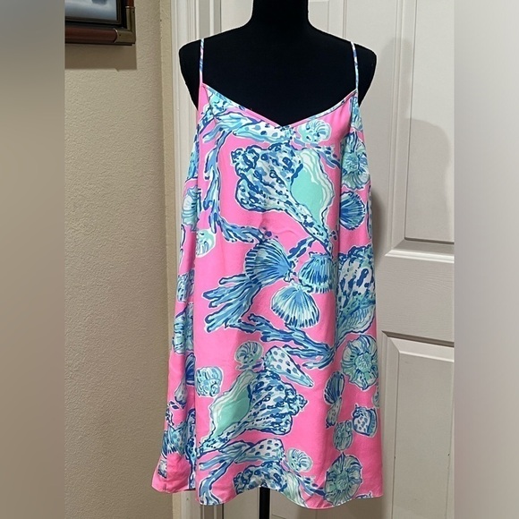 Lilly Pulitzer Pink and Blue Backless Dress - Picture 4 of 10